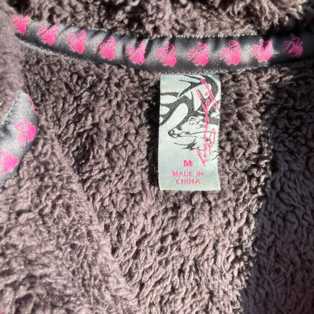 Legendary Whitetails Hoodie Full Zip Plush Lined Hoodie Pink Camo Size Medium - Picture 6 of 9